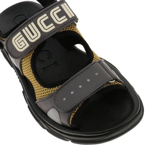 gucci black and white sandals|white gucci sandals men.